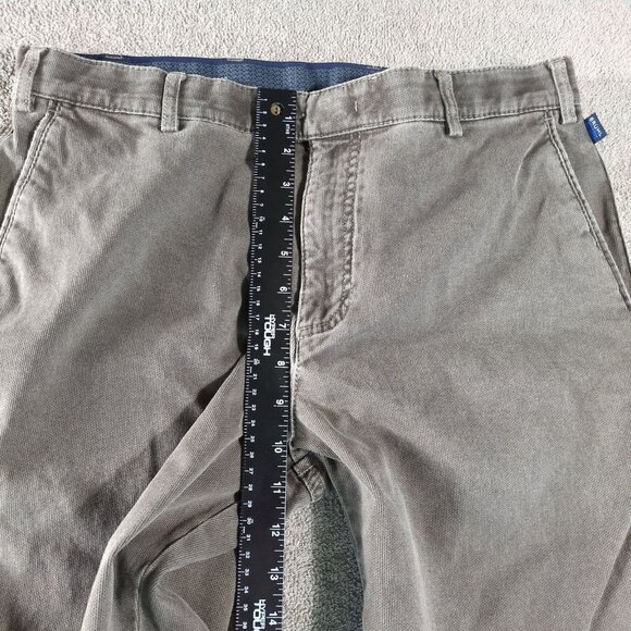 Bruhl Mens Pants 34x30 Brown Textured Cotton Stretch Chino Cotton Classic - Picture 5 of 12